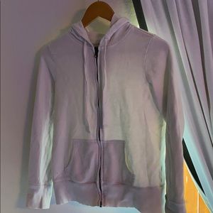 old navy white zip up hooded sweatshirt